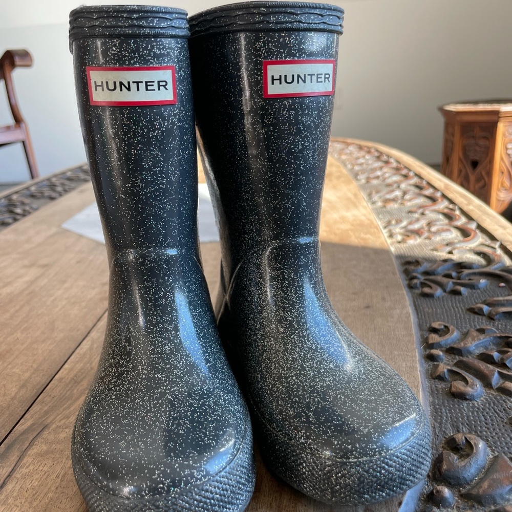 Hunter glitter rain boots
